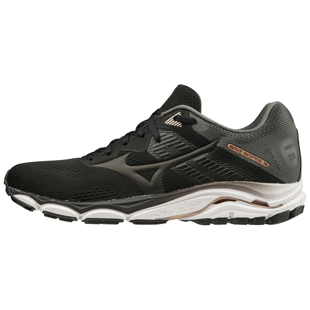 Sapatilhas Running Mizuno Wave Inspire 16 - Mulher - Pretas/Cinzentas - VMNGI7598